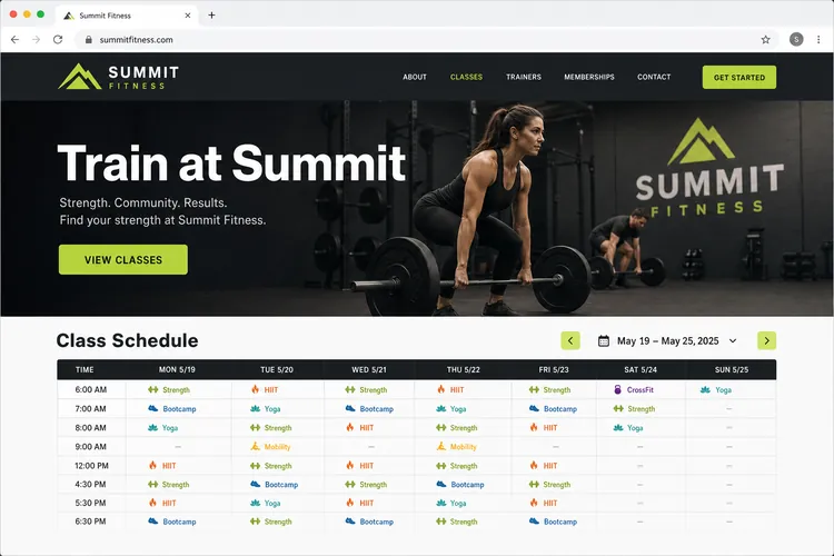 Summit Fitness website built white-label by Next Level Devs